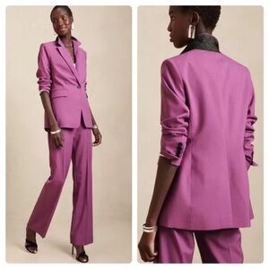 Banana Republic Slim Wool Blazer 12 Purple